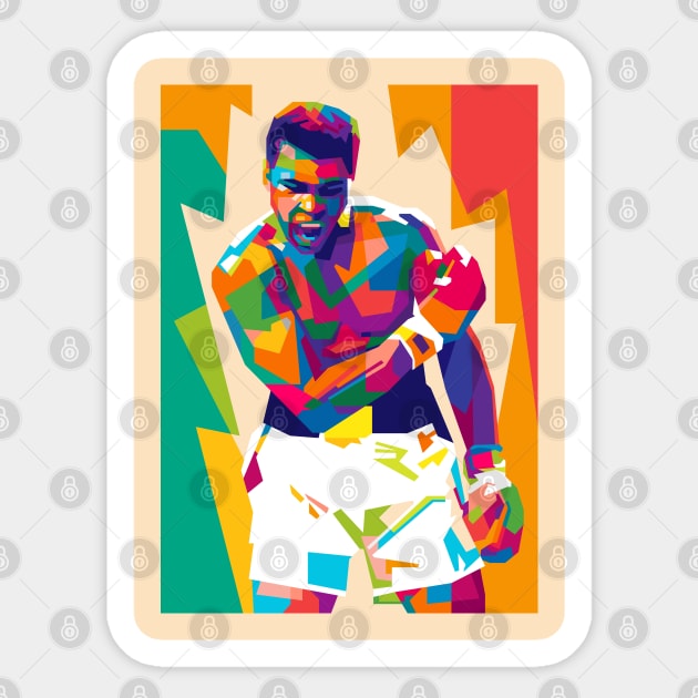 Muhammad Ali Sticker by mrcatguys